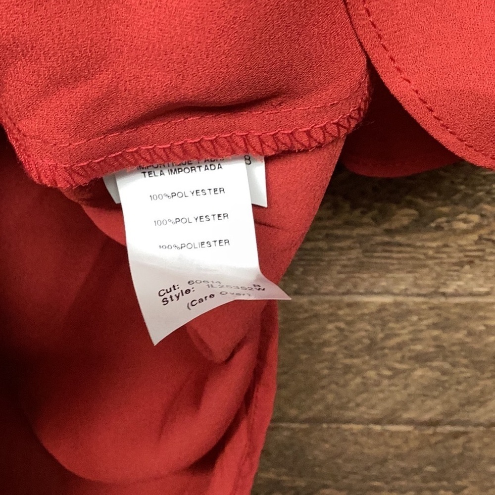 Karen Kane Red Tiered Flutter Sleeve Blouse – Size 2X - Picture 5 of 9